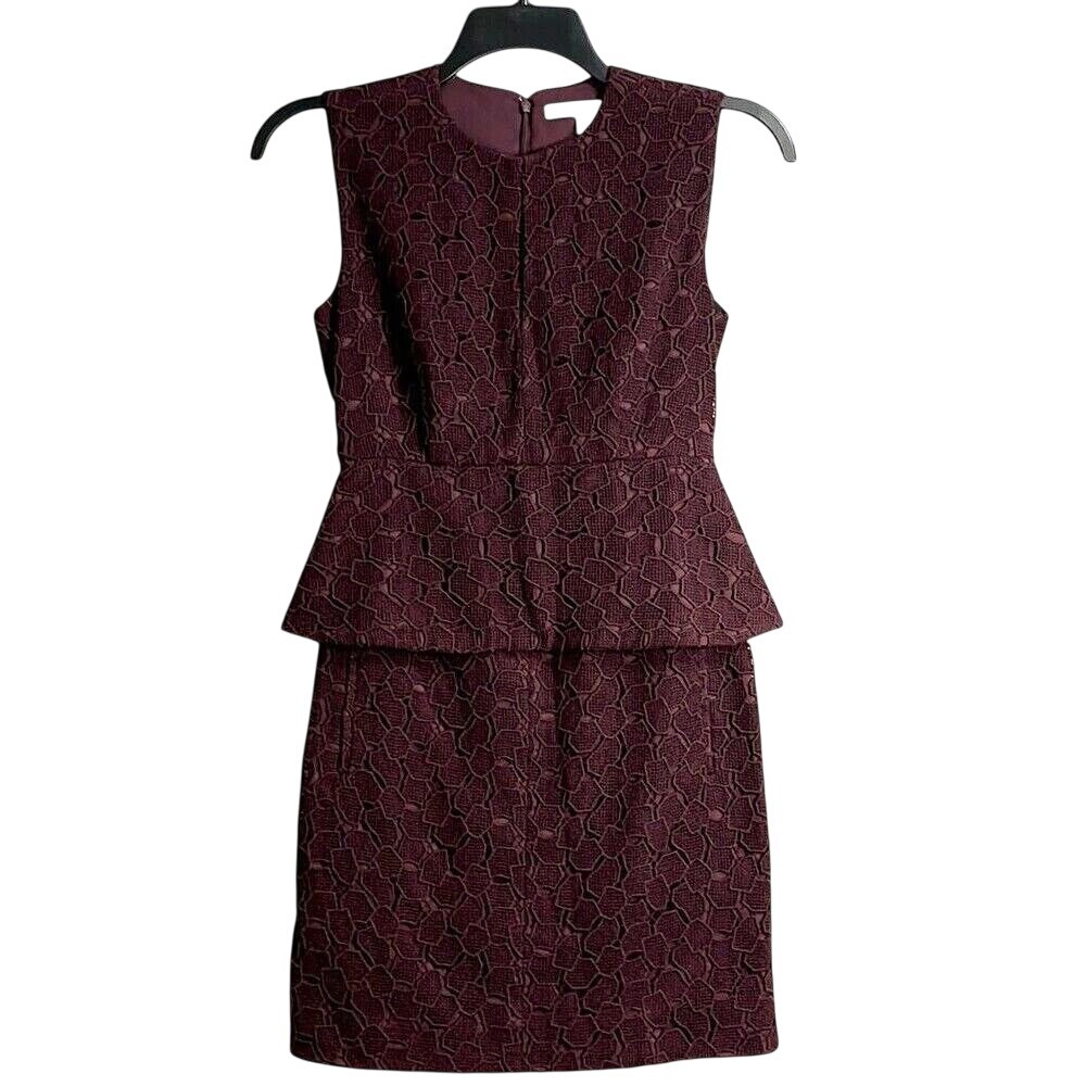 Diane Von Furstenburg Womens Sleeveless Dress‎ Plum Size 2